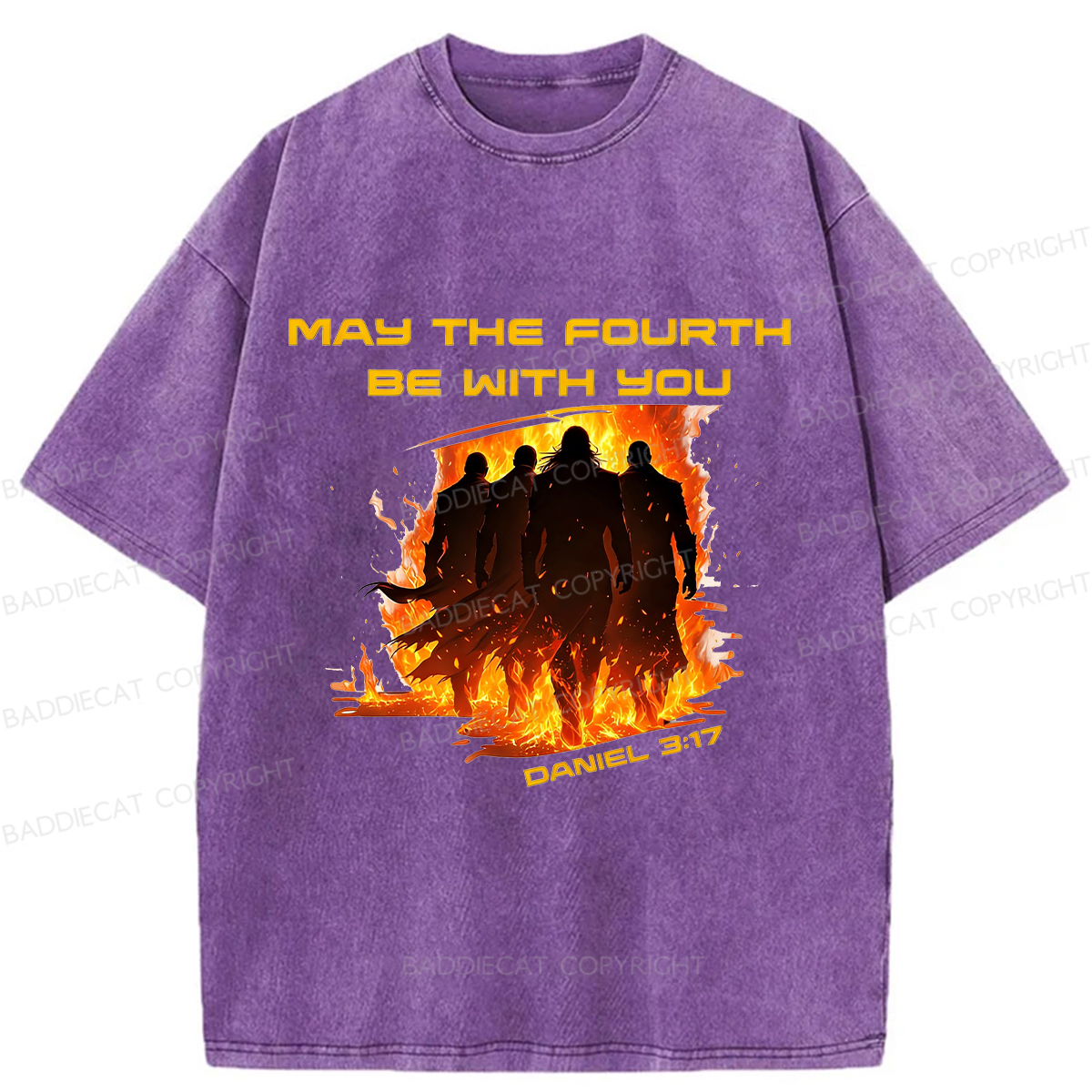 Baddiecat May The Force Be With You Washed T-shirt