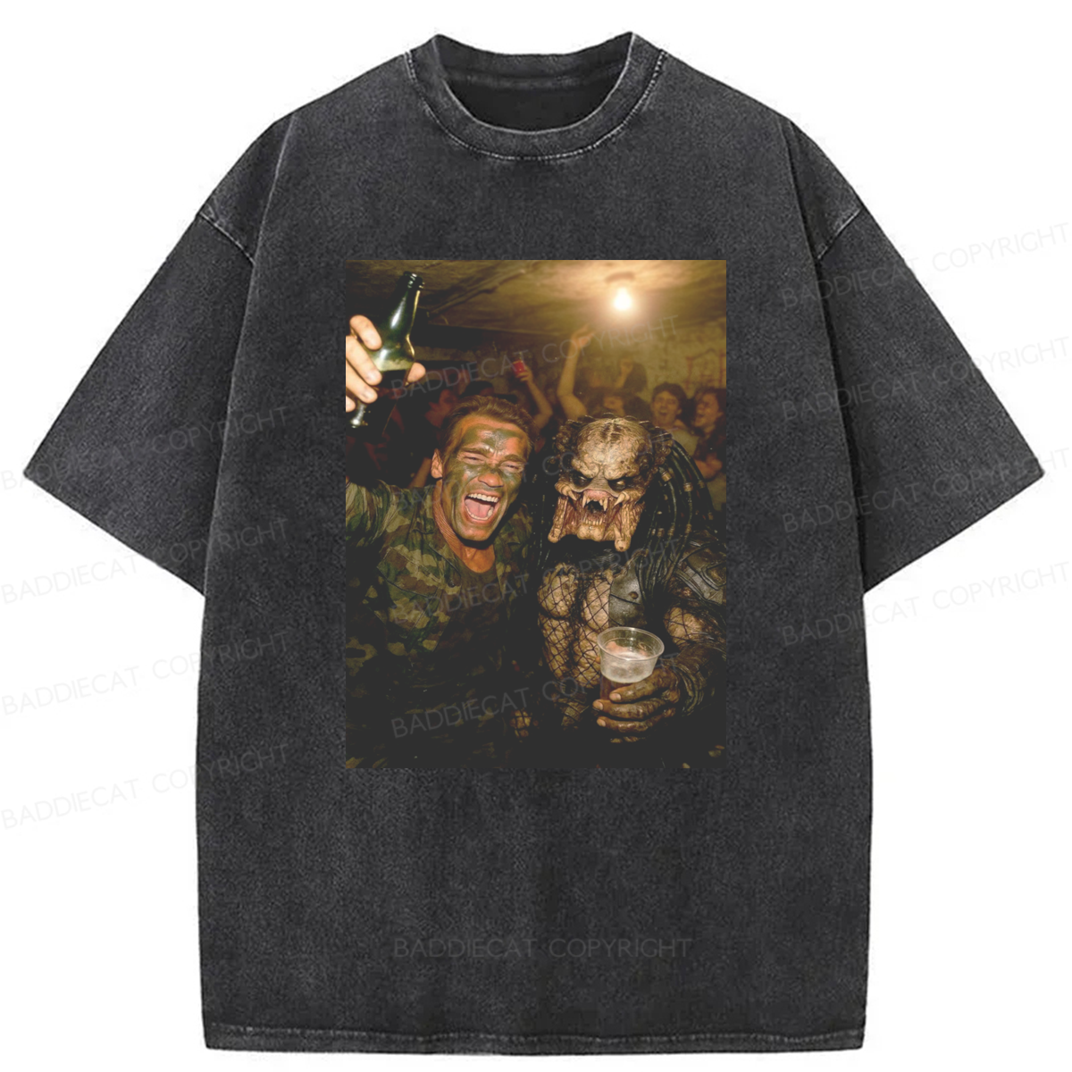 Baddiecat Predator 90S Washed T-shirt