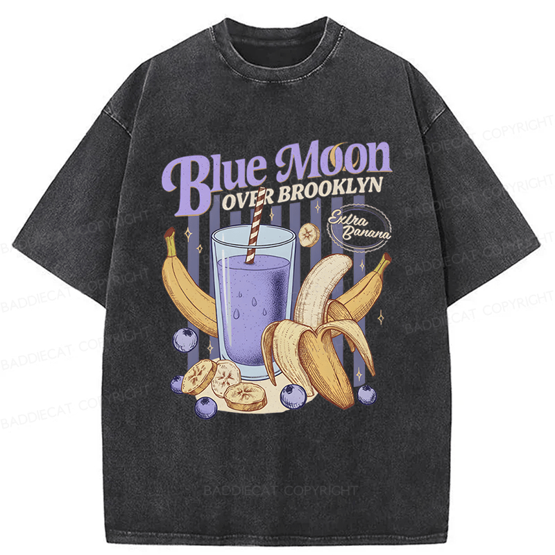 Baddiecat Blue Moon Washed T-shirt