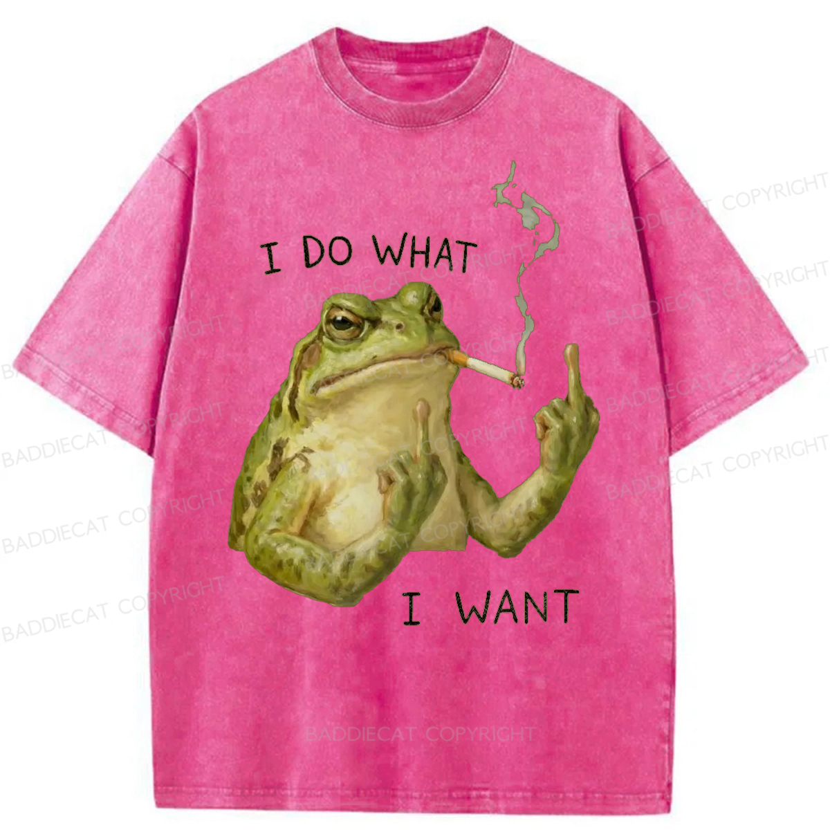 Baddiecat I Do What I Want Washed T-shirt