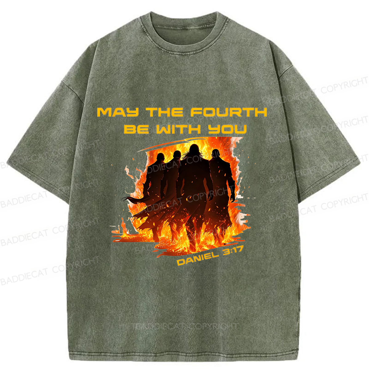 Baddiecat May The Force Be With You Washed T-shirt