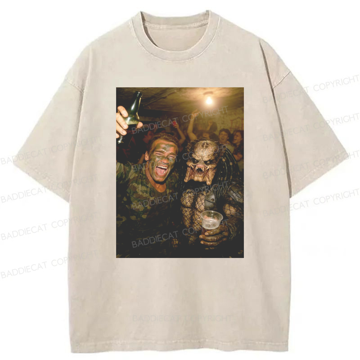 Baddiecat Predator 90S Washed T-shirt