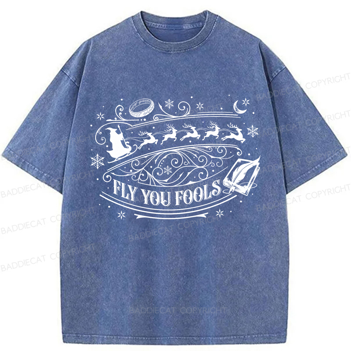 Baddiecat LOT Ring Fly You Fools Washed T-shirt