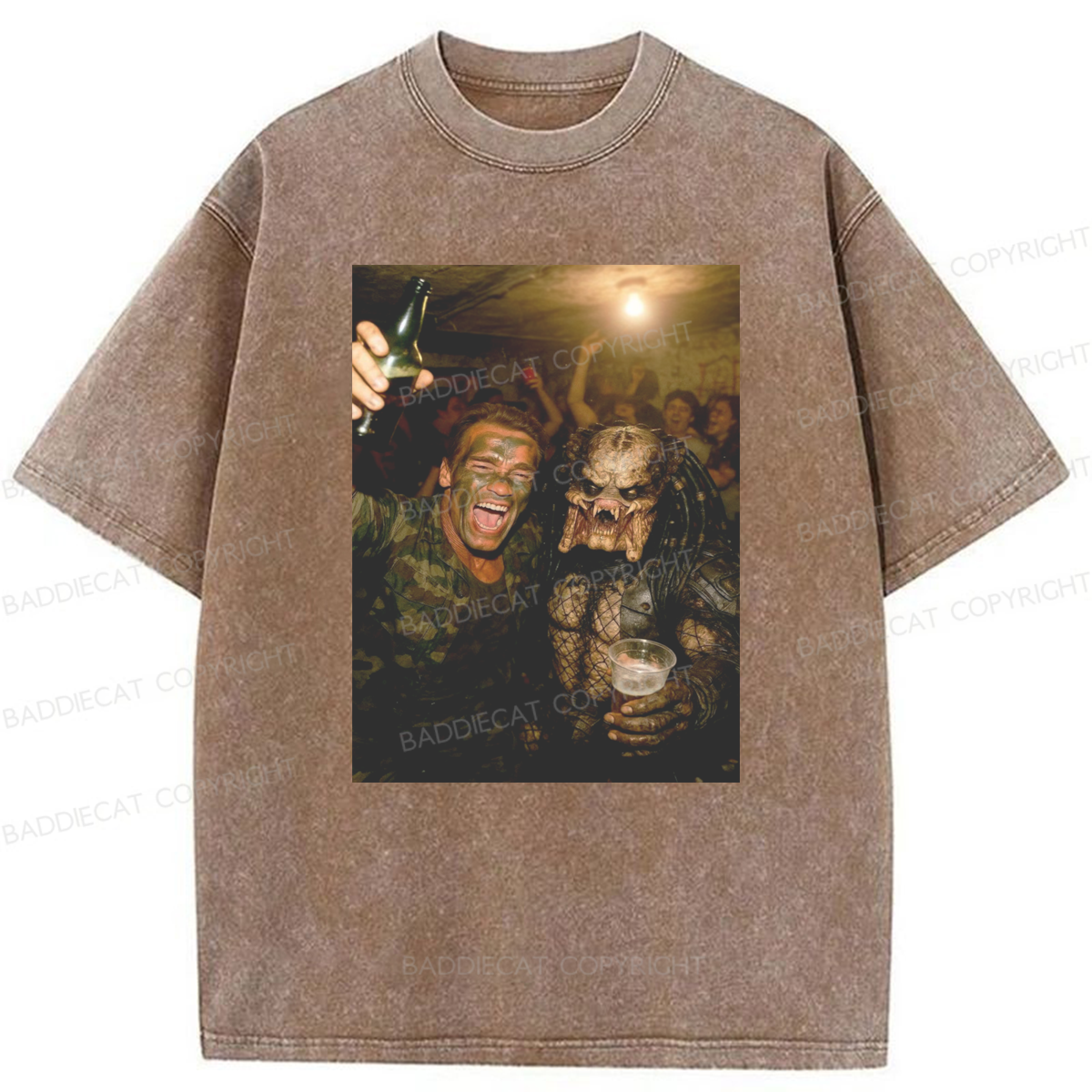 Baddiecat Predator 90S Washed T-shirt