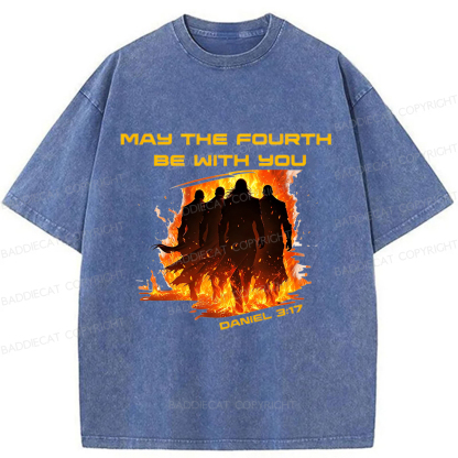 Baddiecat May The Force Be With You Washed T-shirt