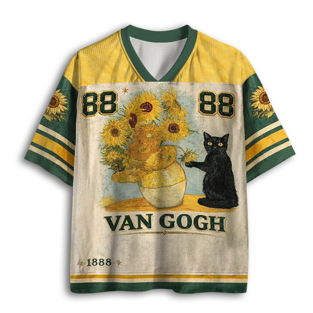 Baddiecat Van Gogh Cat Mesh Jersey