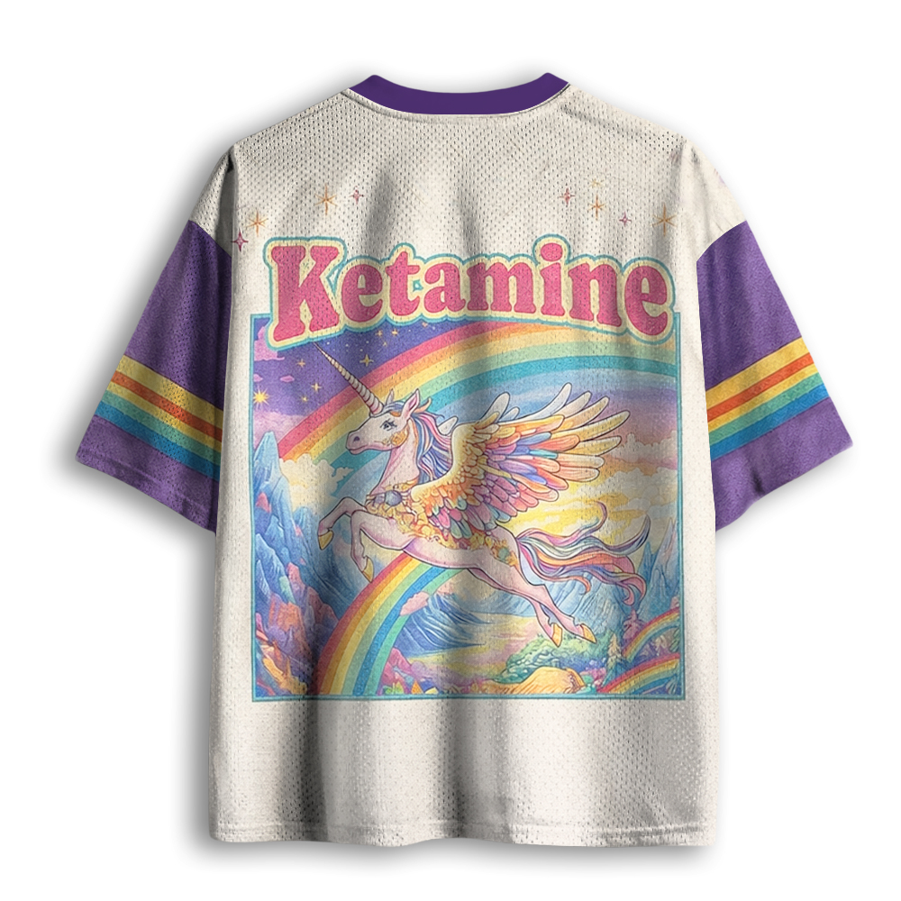 Baddiecat Ketamine Rainbow Unicorn Mesh Jersey