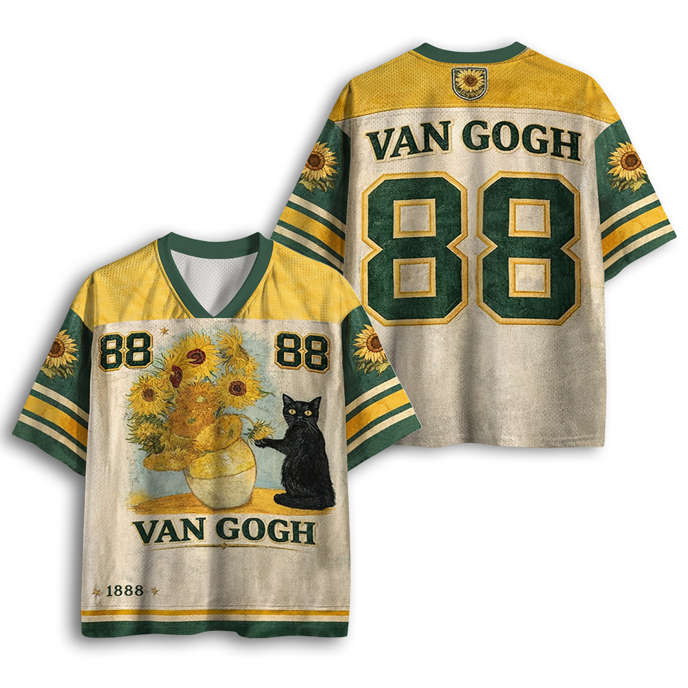 Baddiecat Van Gogh Cat Mesh Jersey