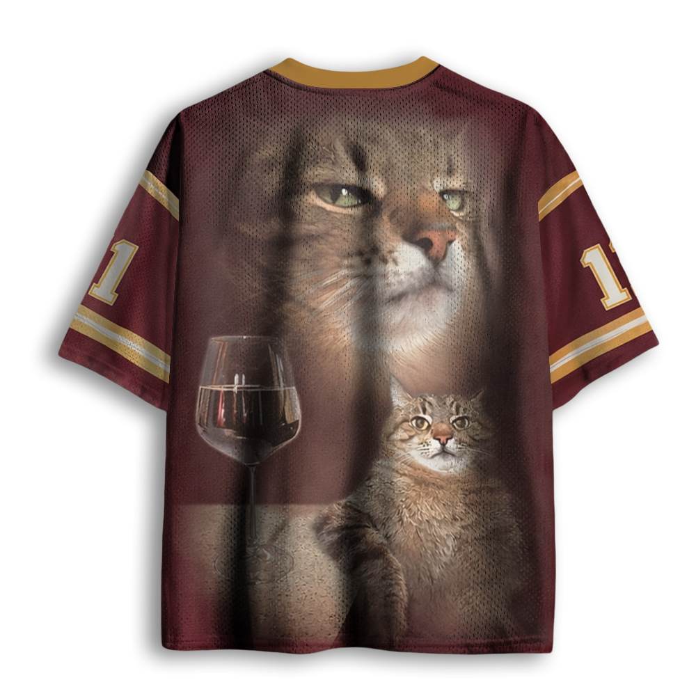 Baddiecat Cat Wine Mesh Jersey