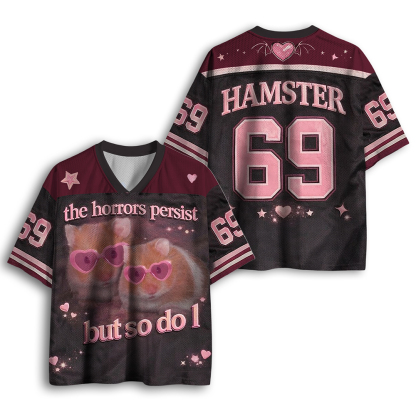 Baddiecat The Horrors Persist But So Do I Mesh Jersey