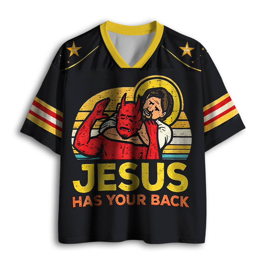 Baddiecat Jesus Has Your Back Mesh Jersey