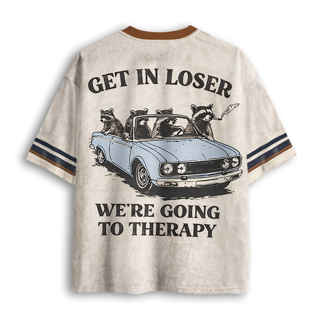 Baddiecat Get In Loser We're Going To Therapy Mesh Jersey