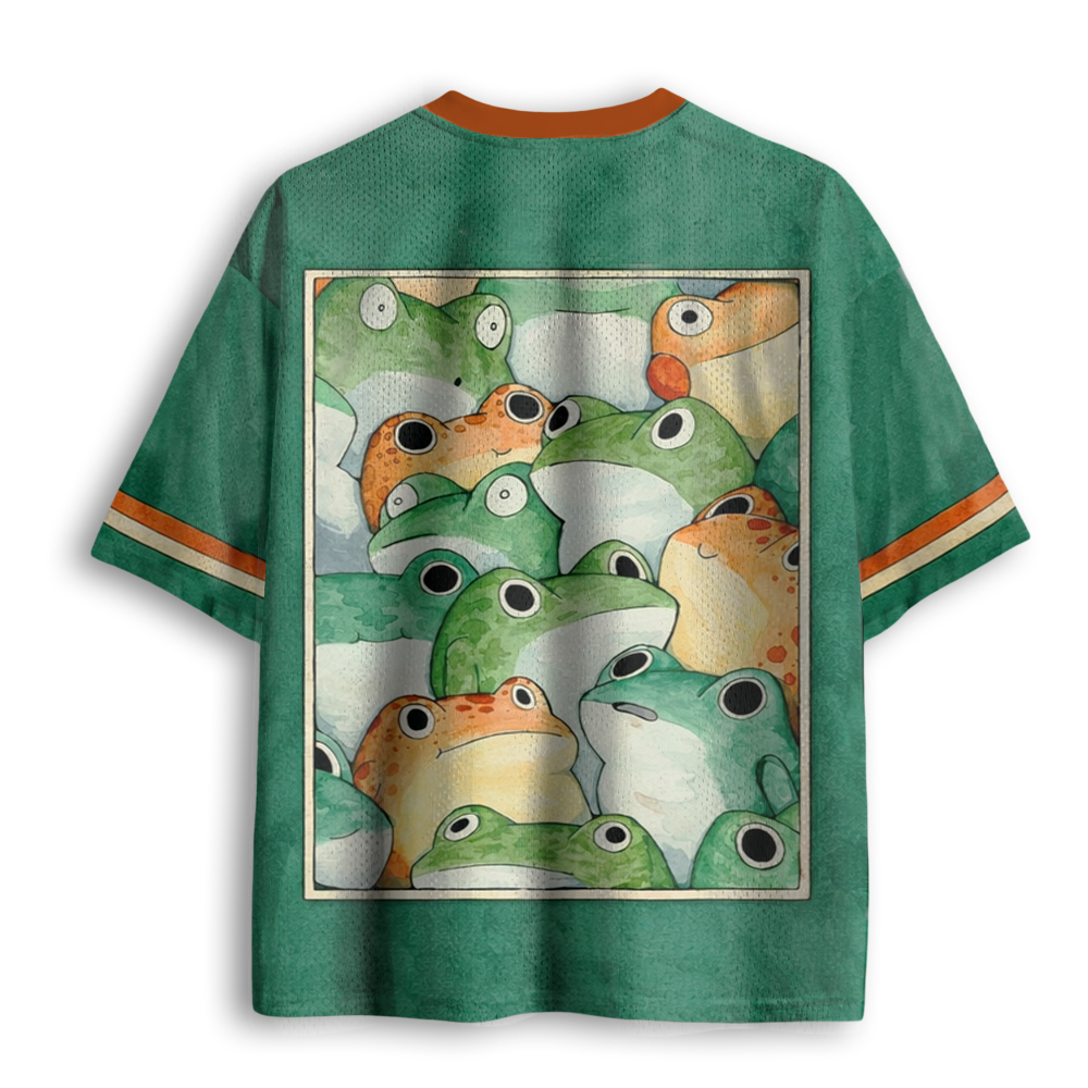 Baddiecat Funny Frogs Mesh Jersey