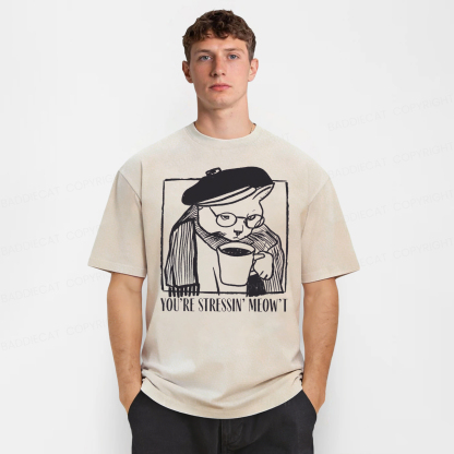 Baddiecat Coffee Cats Washed T-shirt