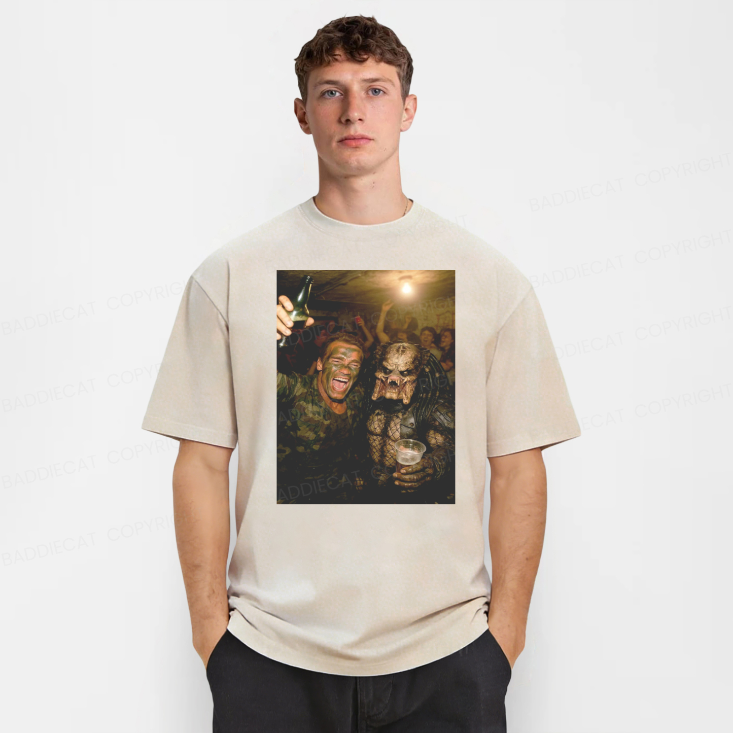 Baddiecat Predator 90S Washed T-shirt