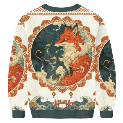 Baddiecat Ukiyo-e Fox Ugly Sweatshirt
