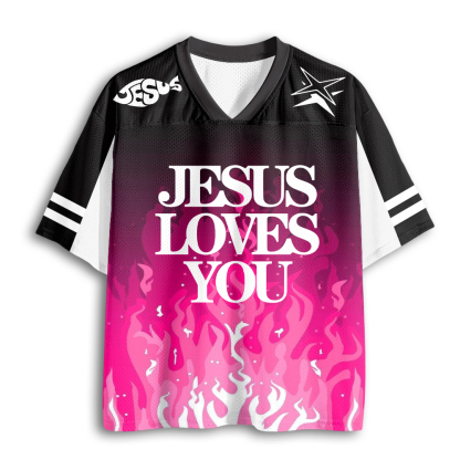 Baddiecat Christian Faith Overcomes Fear Mesh Jersey