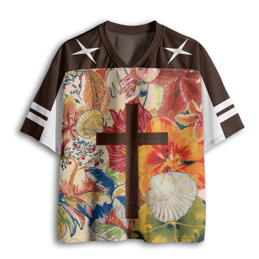 Baddiecat Flower Cross Mesh Jersey