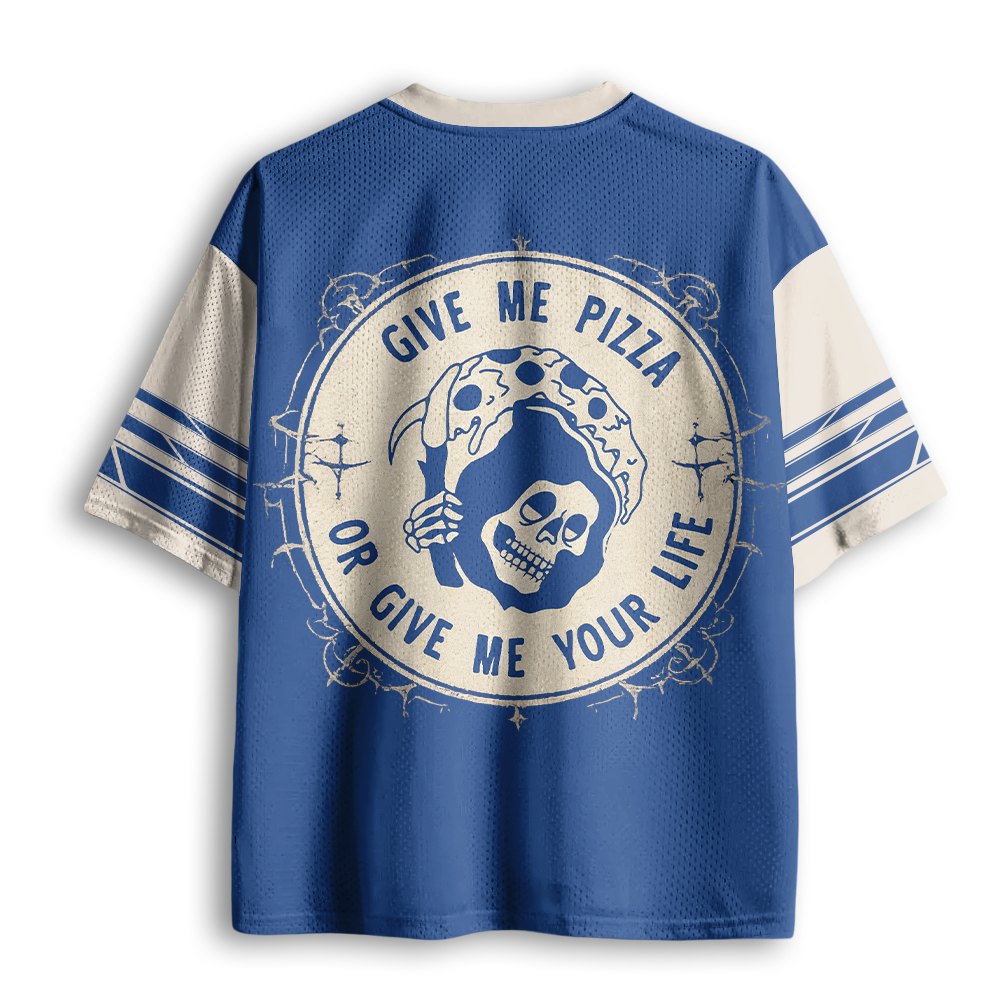Baddiecat Give Me Pizza Or Give Me Your Life Mesh Jersey