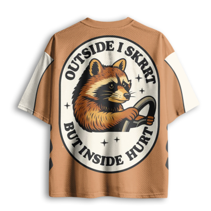 Baddiecat Outside I Skrrt But Inside I Hurt Mesh Jersey