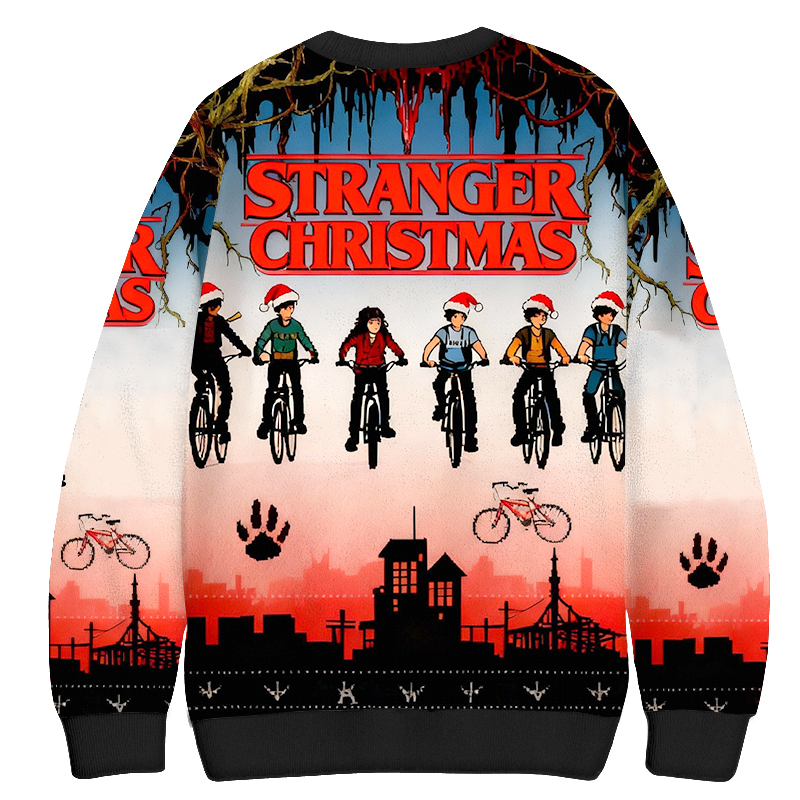 Baddiecat Strangers Christmas Christmas Ugly Sweatshirt