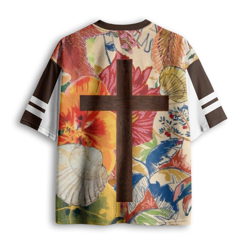 Baddiecat Flower Cross Mesh Jersey