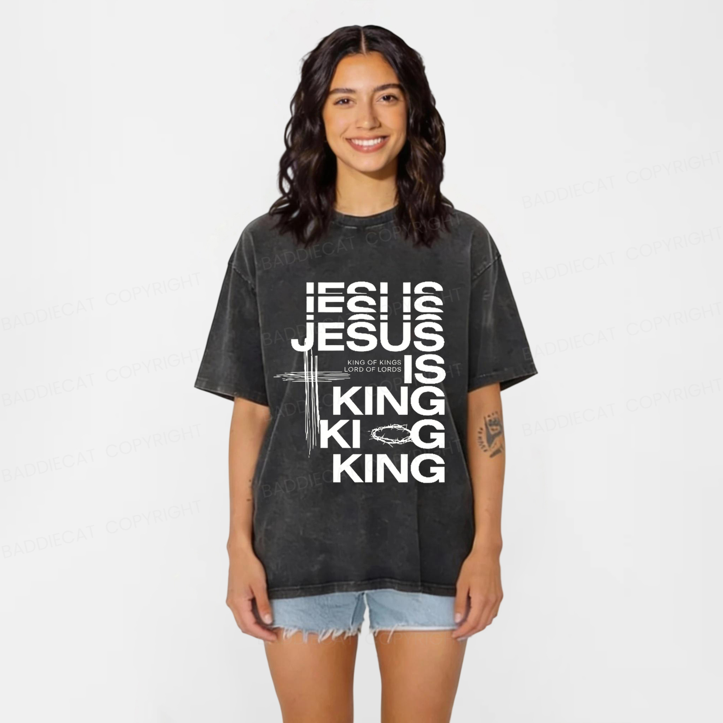 Baddiecat Jesus Washed T-shirt