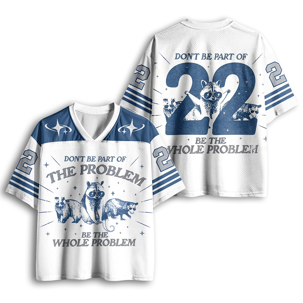 Baddiecat Trash Raccoon Group Mesh Jersey