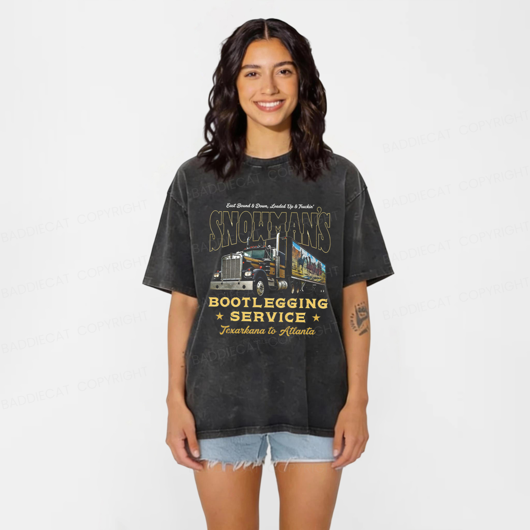 Baddiecat Rampage Biker Gang Washed T-shirt