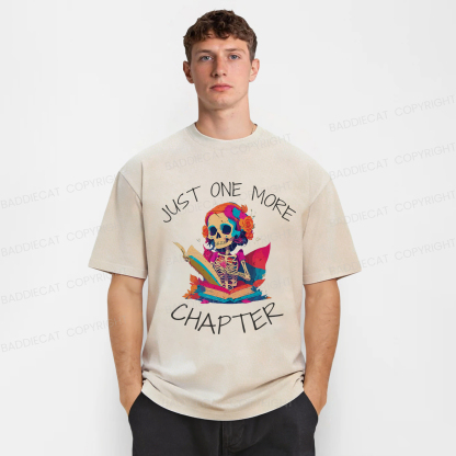 Baddiecat Just One More Chapter Washed T-shirt
