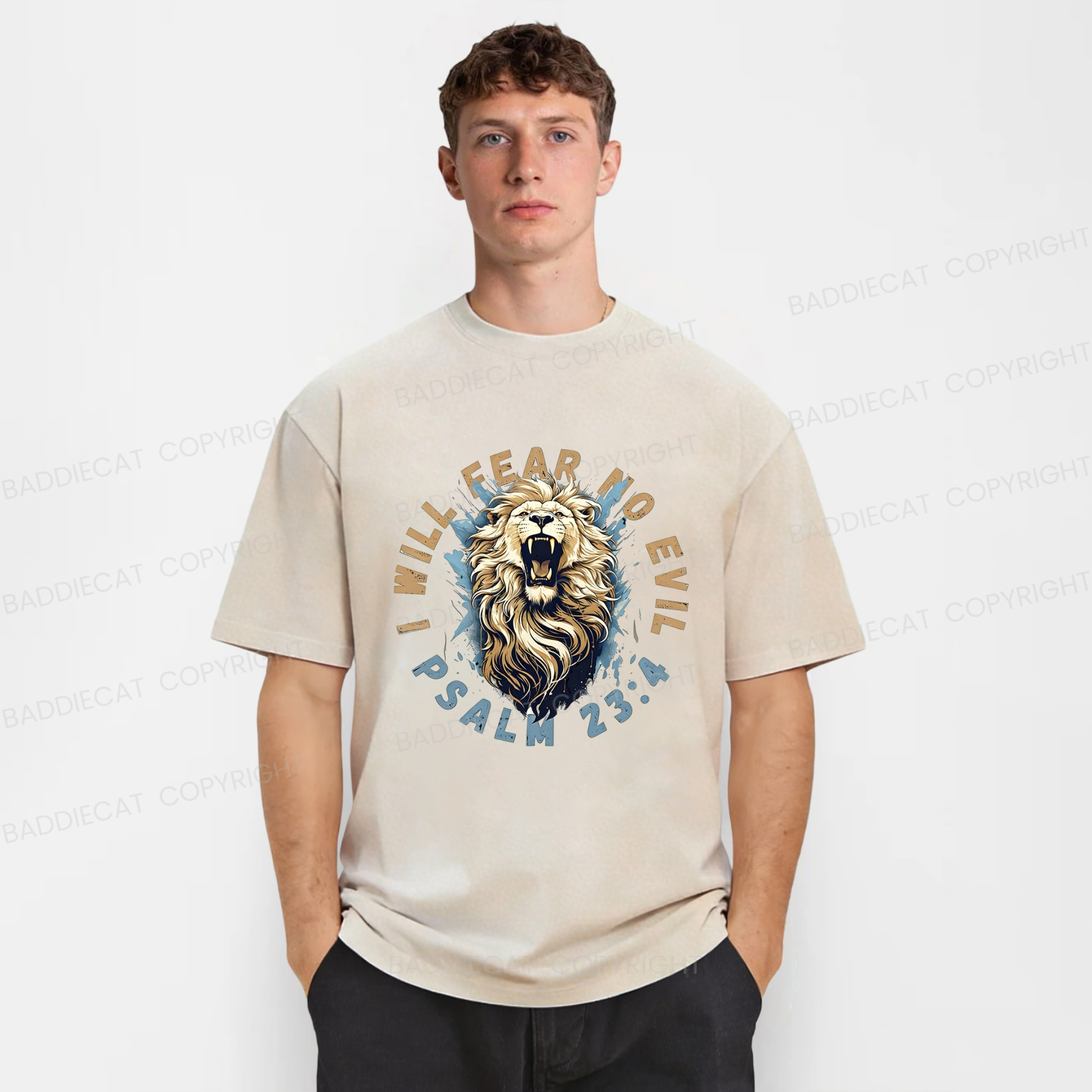 Baddiecat Lion of Judah Washed T-shirt