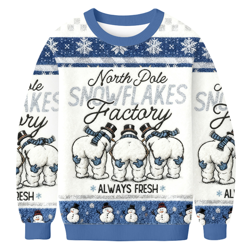 Baddiecat Funny Winter Digital Design Christmas Ugly Sweatshirt