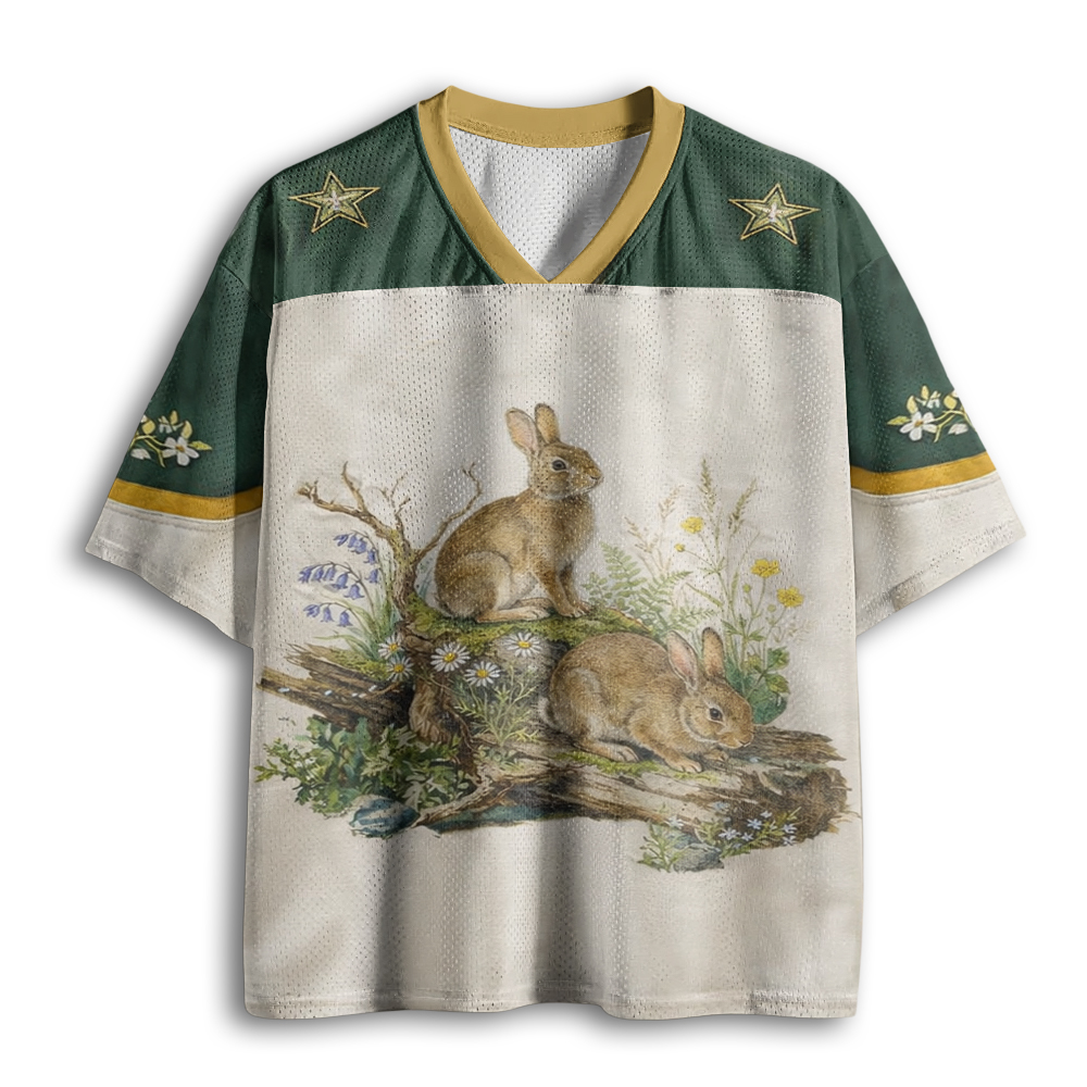 Baddiecat Woodland Rabbit Mesh Jersey