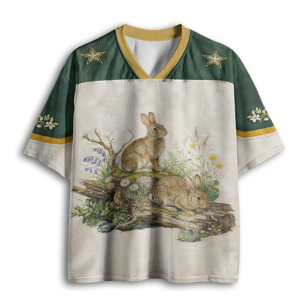 Baddiecat Woodland Rabbit Mesh Jersey