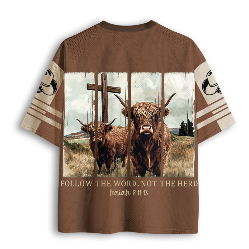 Baddiecat Highland Cow Mesh Jersey