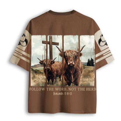 Baddiecat Highland Cow Mesh Jersey