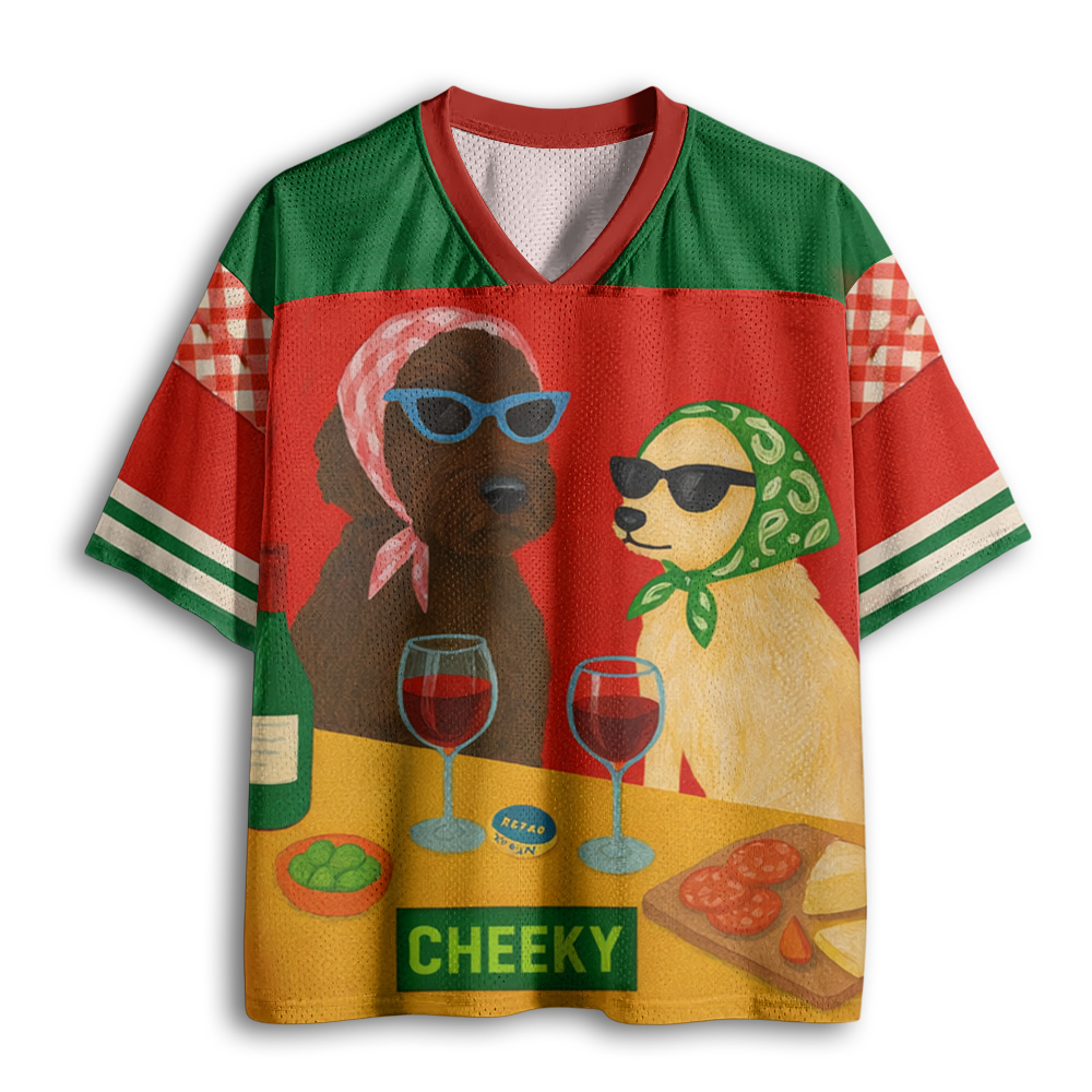 Baddiecat Funny Dogs Drinking Mesh Jersey
