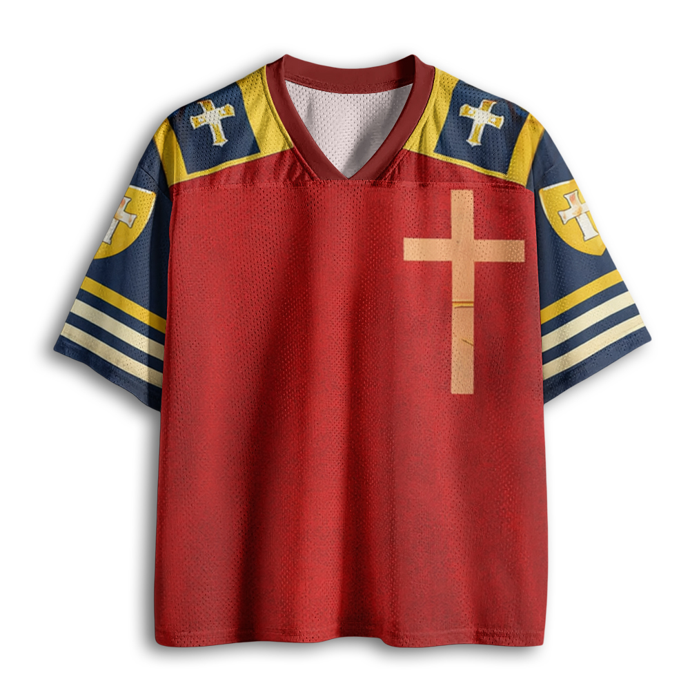 Baddiecat Isaiah Prophecy Cross Mesh Jersey