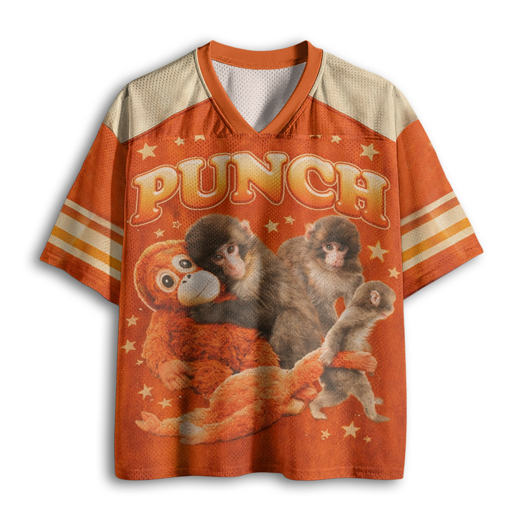 Baddiecat Funny Punch Monkey Mesh Jersey