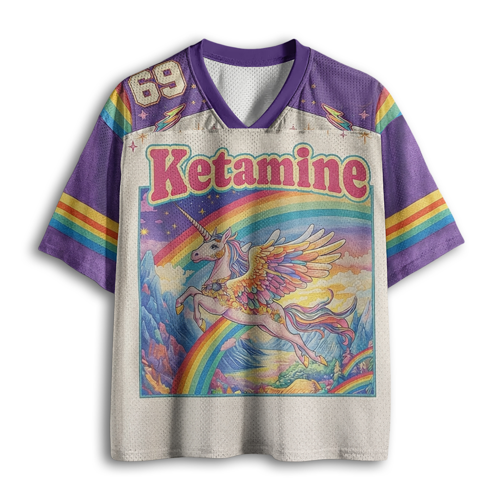 Baddiecat Ketamine Rainbow Unicorn Mesh Jersey
