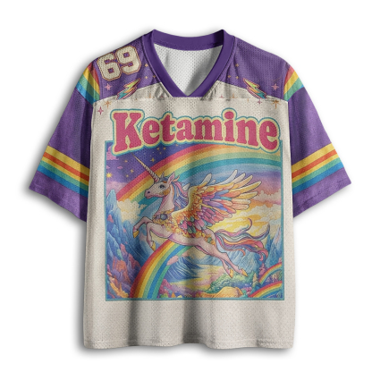Baddiecat Ketamine Rainbow Unicorn Mesh Jersey