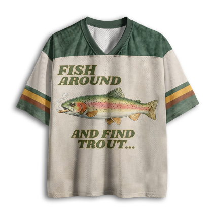 Baddiecat Fish Around And Find Trout Meme Mesh Jersey