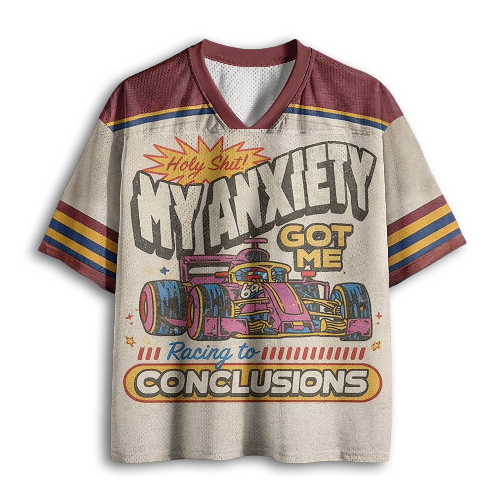 Baddiecat My Anxiety Has Got Me Racing to Conclusions Mesh Jersey