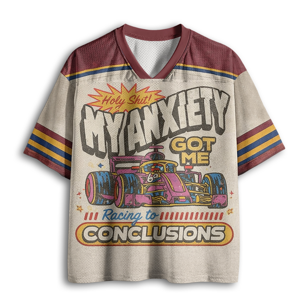 Baddiecat My Anxiety Has Got Me Racing to Conclusions Mesh Jersey