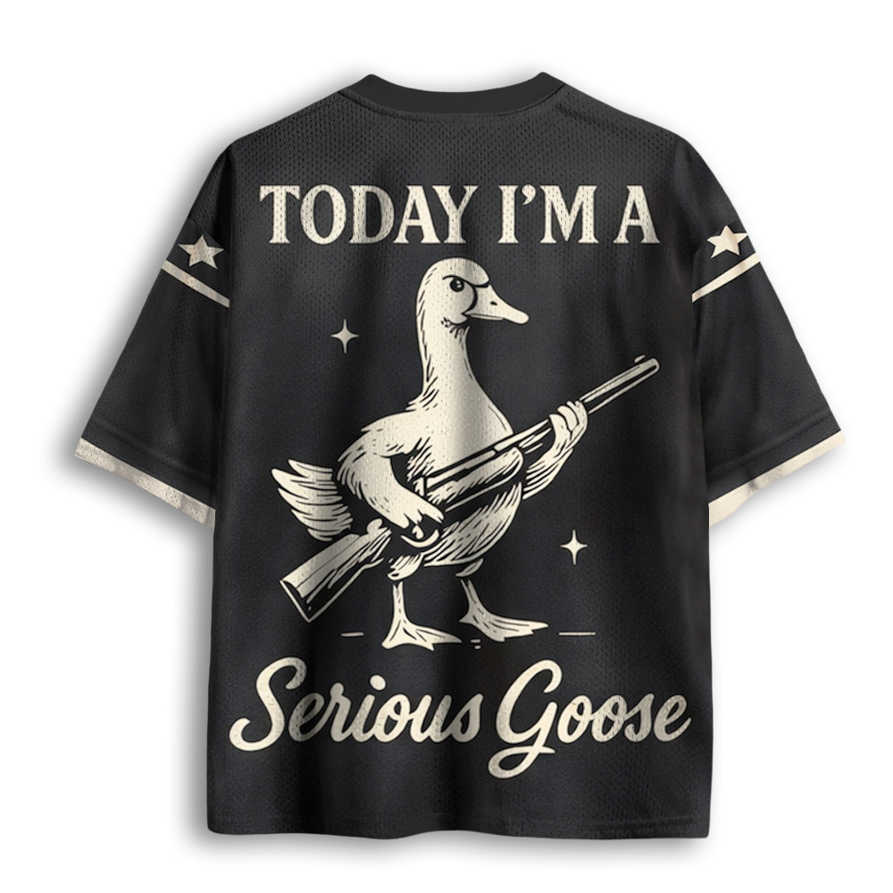 Baddiecat Today I'm A Serious Goose Mesh Jersey