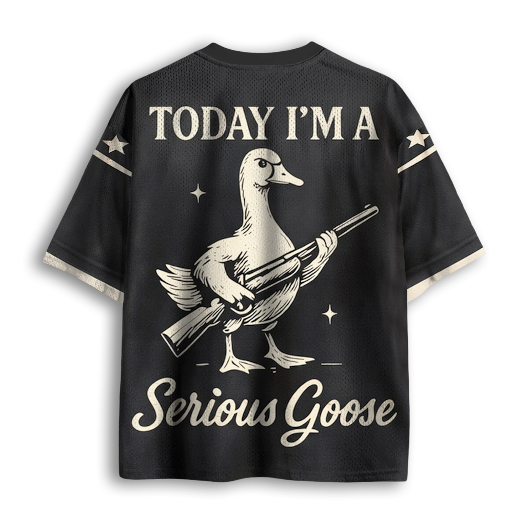 Baddiecat Today I'm A Serious Goose Mesh Jersey