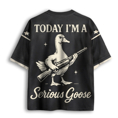 Baddiecat Today I'm A Serious Goose Mesh Jersey