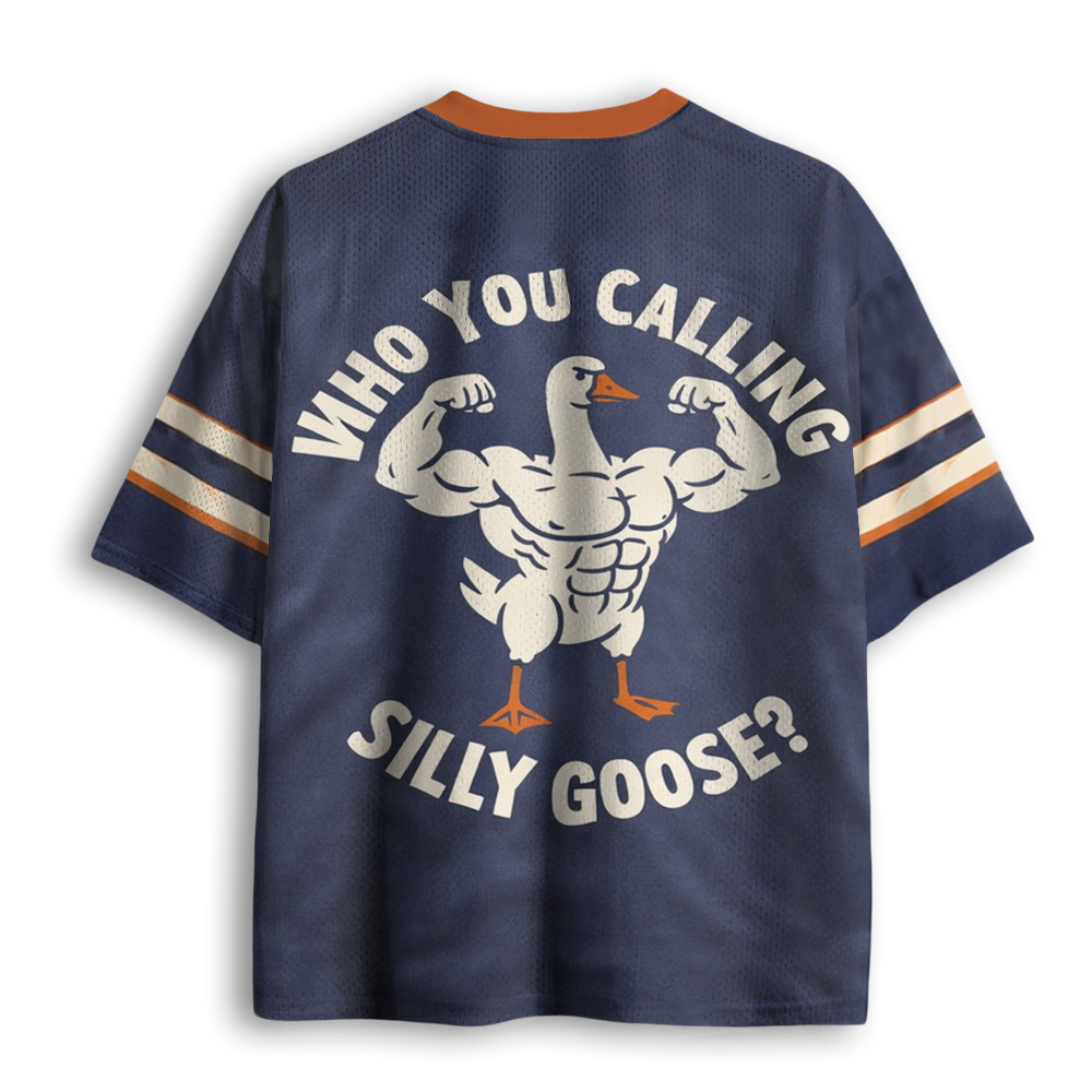 Baddiecat Funny Muscular Goose Mesh Jersey