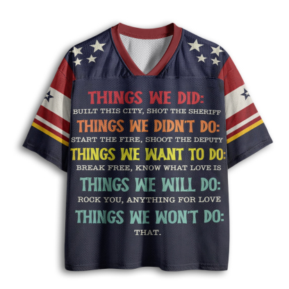 Baddiecat Things We Did Didn't Want Will Won't Do Mesh Jersey