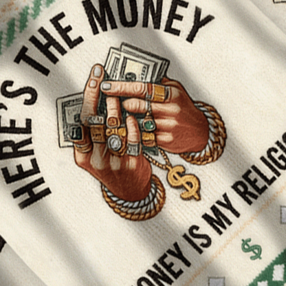 Baddiecat Here's The Money Money Is My Religion Ugly Sweatshirt